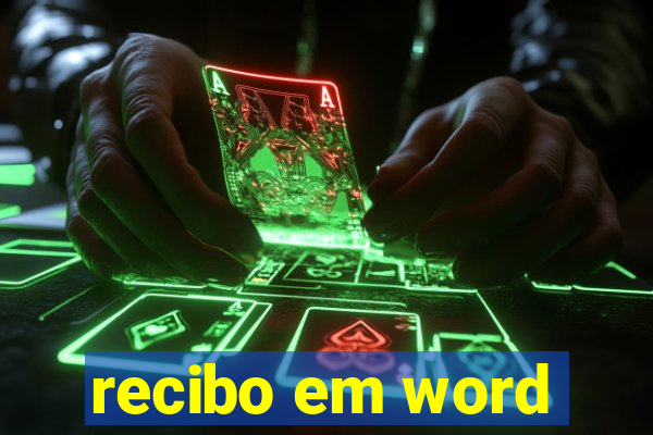 recibo em word